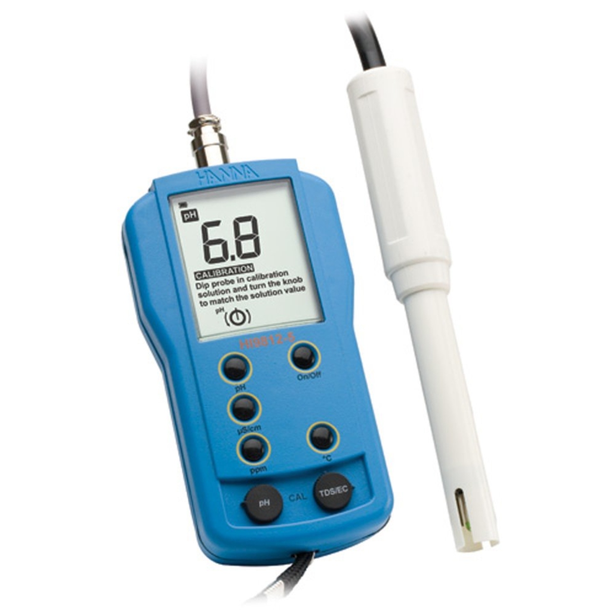 Medidor portátil de temperatura y pH/EC/TDS Hanna HI 9812-5