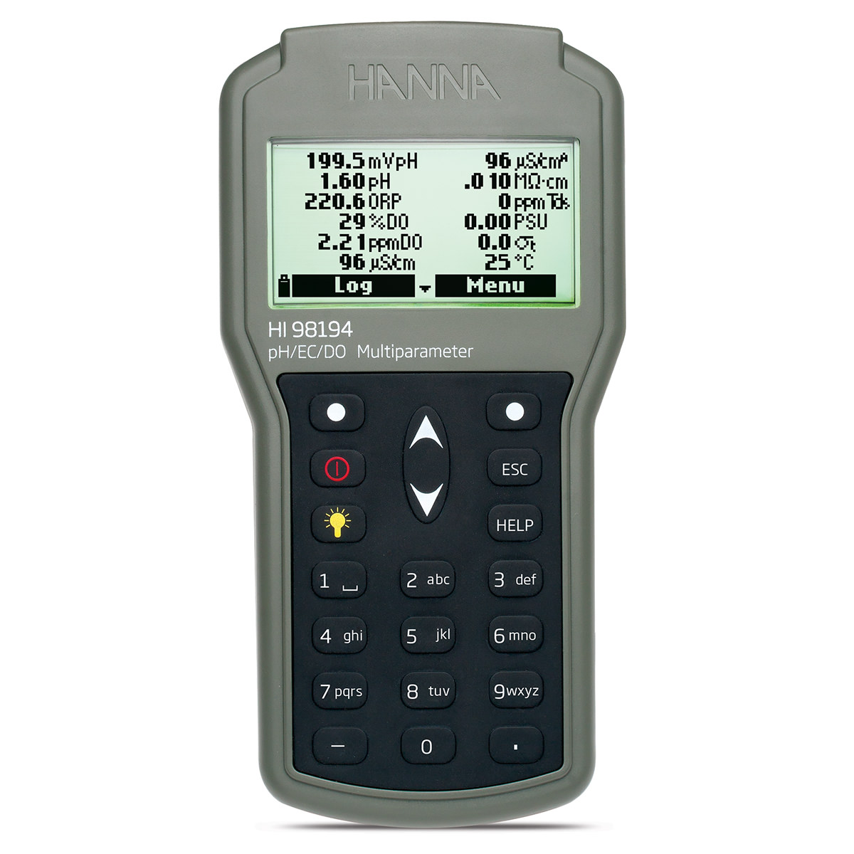 Medidor Multiparámetro Impermeable para pH / ORP / CE / TDS / Salinidad / OD / Presión / Temperatura - Hanna HI98194