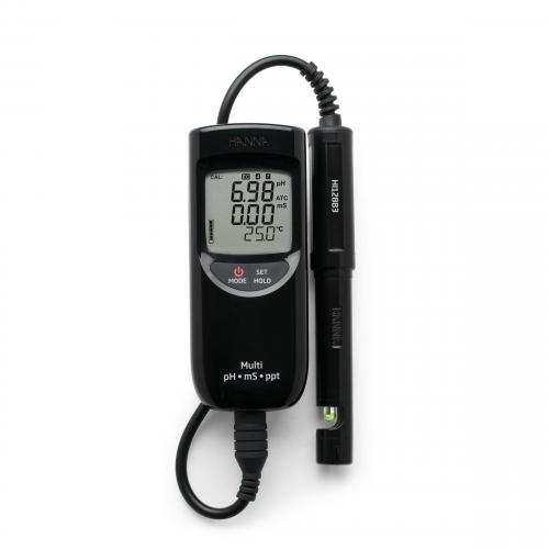 Medidor portátil de pH/EC/TDS a prueba de agua Hanna HI 991301