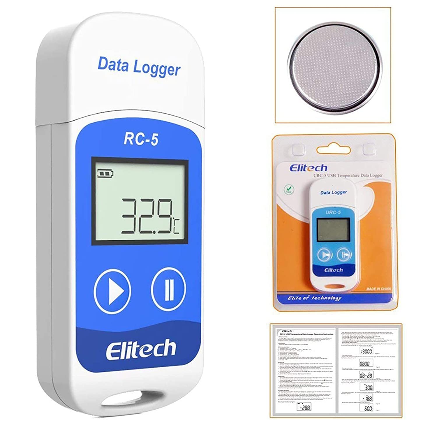 Data Logger Temperatura Elitech Rc-5 Usb