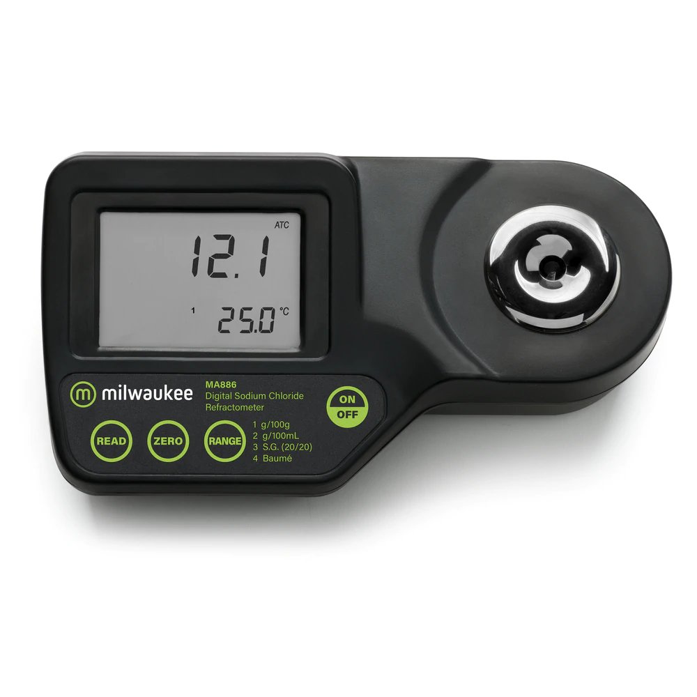 Refractómetro digital Milwaukee MA886 para Cloruro de Sodio en los Alimentos