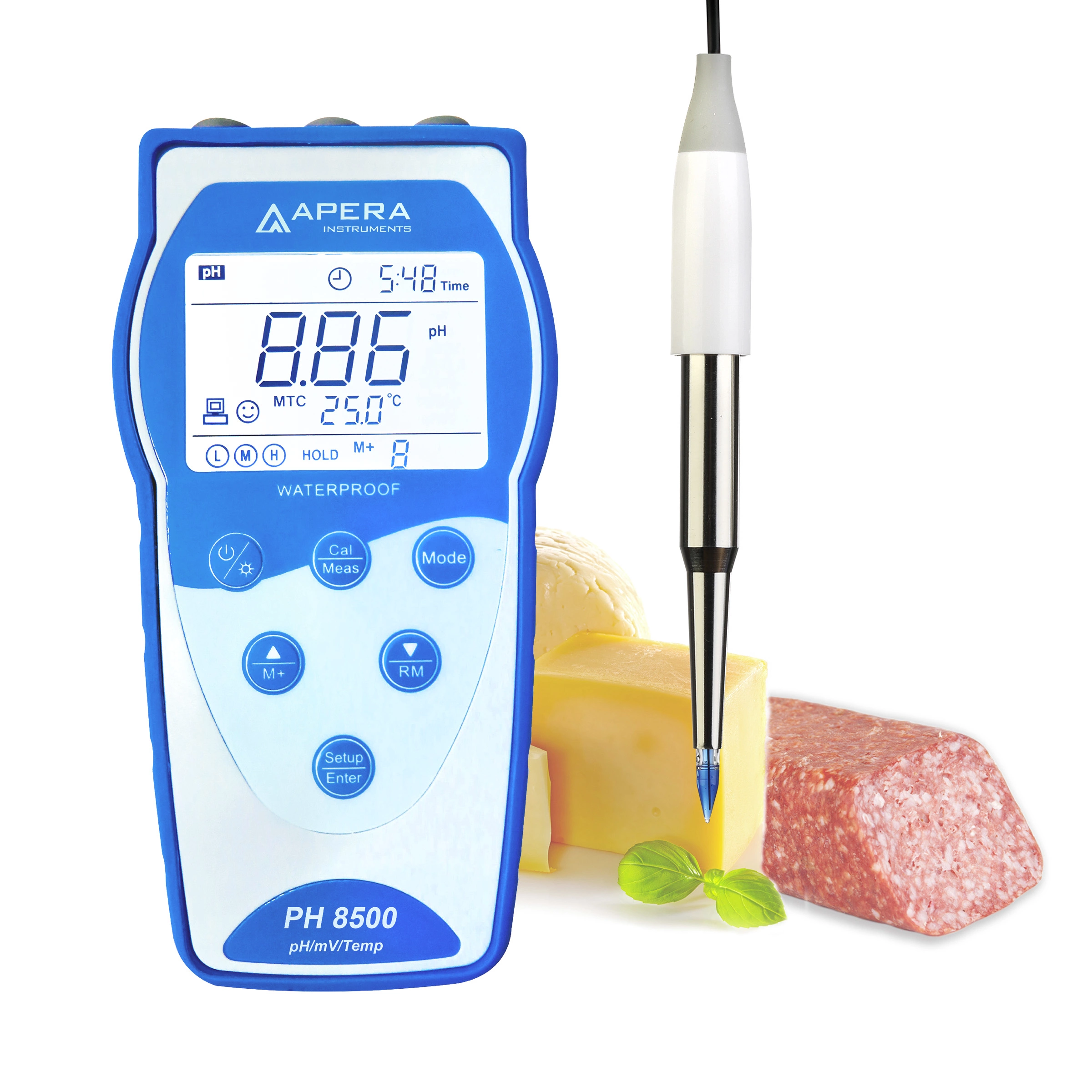 Medidor De Ph Para Comida y Lácteos Sx811-SS Apera Instruments