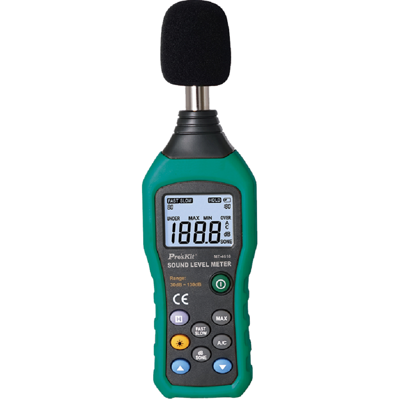 Decibelimetro Rango 30-130db Proskit Mt-4618
