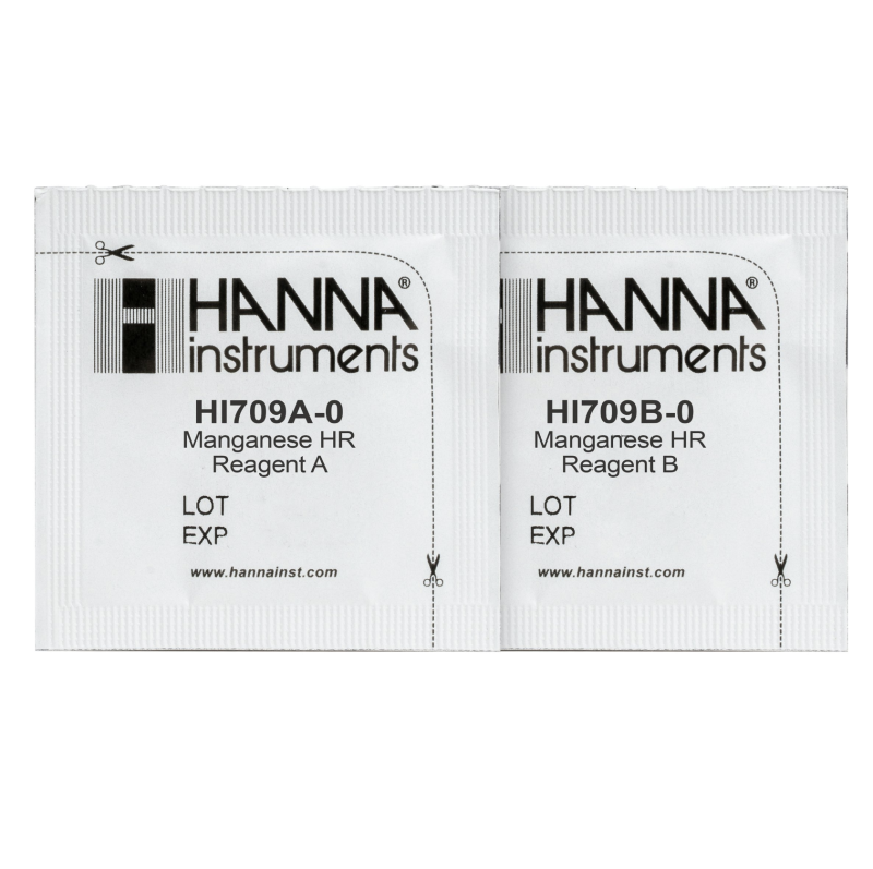 Pack Reactivos Manganeso Rango Alto Hanna Hi709-25 Pruebas