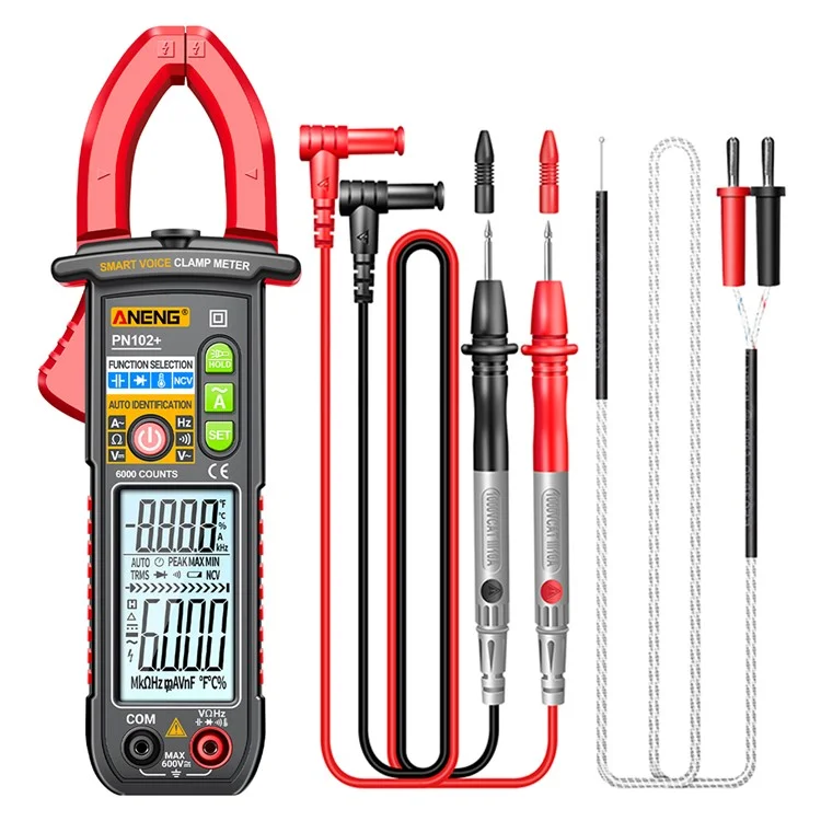 Pinza Amperimetrica Digital Voltaje Tester Pantalla Gigante ANENG PN-102+