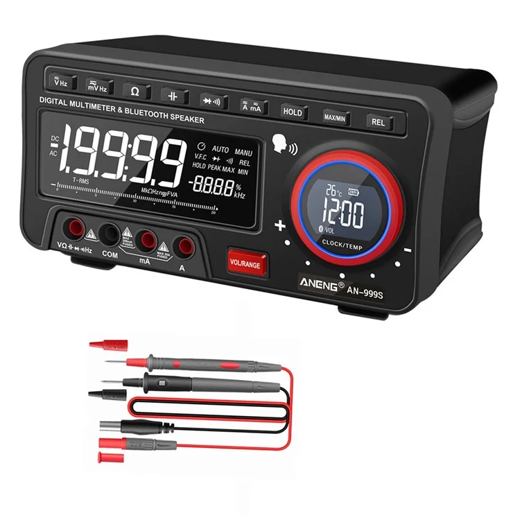Multimetro Digital Voltaje Resistencia Bluetooth Altavoz AN999S