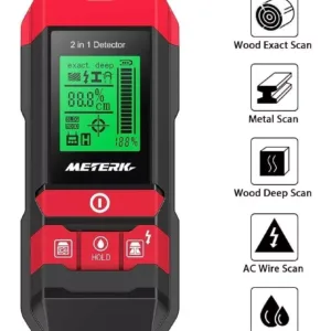 Medidor De Pared Sensor Detector De Tachuelas Madera Metal Meterk MK55