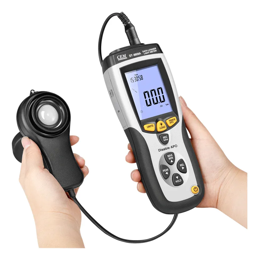 Luxómetro Digital Datalogger Registro Datos Medidor Luz Cem DT-8809A DT8809A