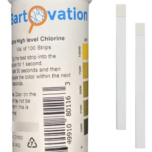 100 Tiras Reactivas Cloro Extra Alto 0 - 10000 Ppm Agua Bartovation