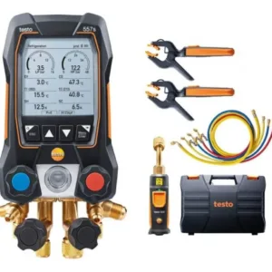 Kit Vacuometro Manifold Mangueras Pinzas Testo Smart Digital 0564 5572