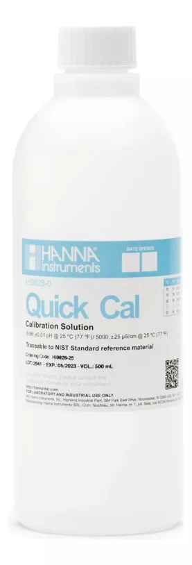 Solucion Calibracion Ph Hanna Hi9828-25 Botella 500ml