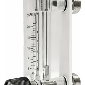 Caudalimetro Rotámetro Gas Medidor Flujo Aire 1/2 Pulgada DGOzone KHL-08A20M-V