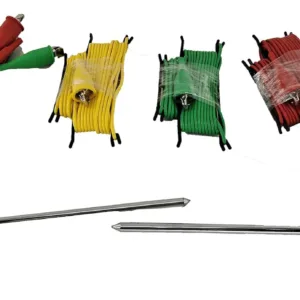Juego Cables Estacas Telurimetro Medidor Resistencia Tierra