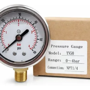 Manometro Analogico Glicerina Medidor Presion 58psi Npt 1/4