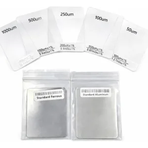 Kit 5 Galgas Calibracion Medidor Espesor Pintura 50-1000um (1000um - 500um - 250um - 100um - 50um)