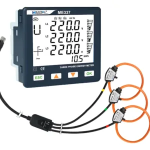 Analizador de energia electrica ME337ND2 Rogowski + 3 Bobinas CRM-36 De 36mm 600a