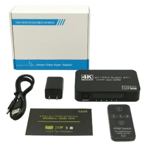 Switch Hdmi 4k Hdr 4×1 Puertos Consolas Televisor + Control WAZ-P1