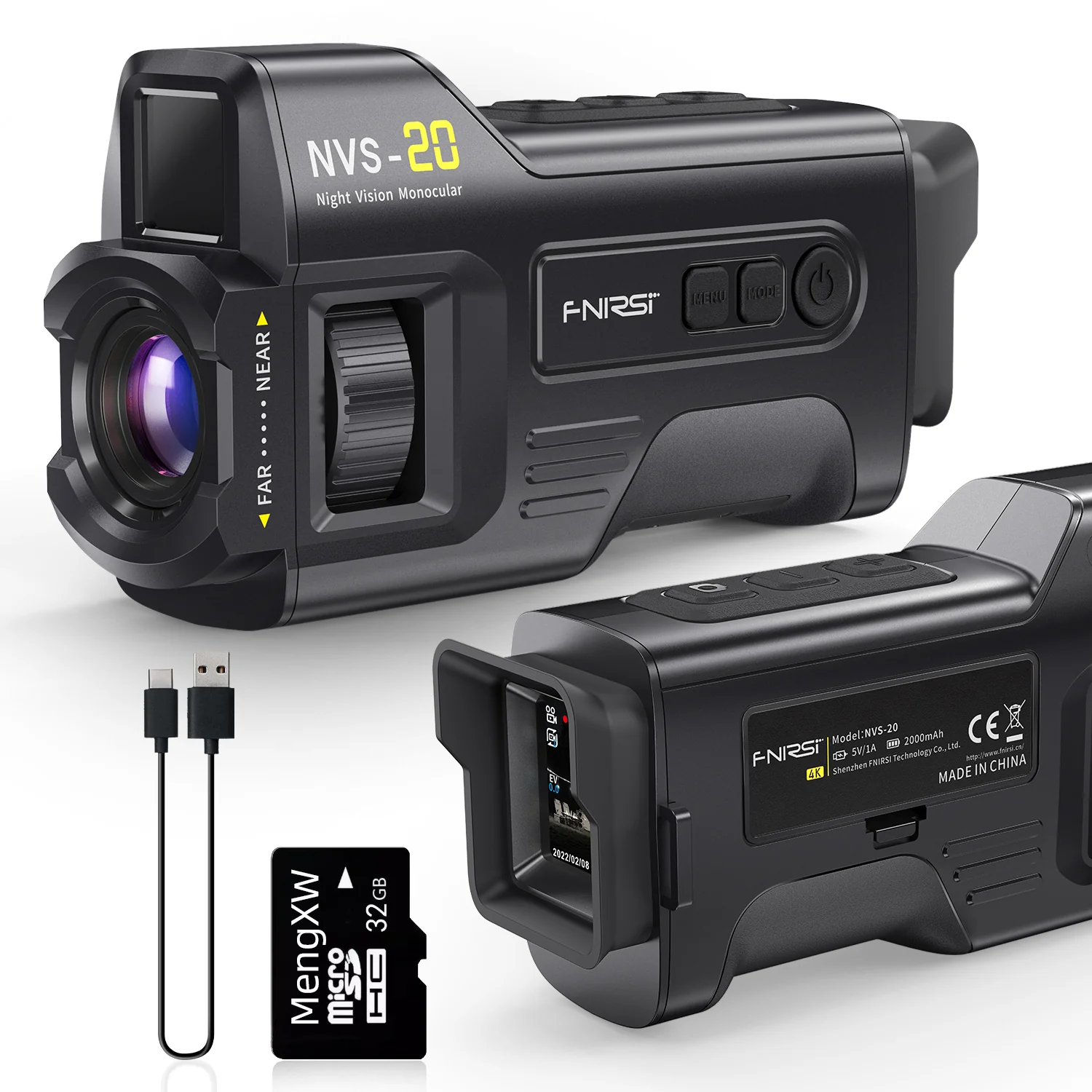 Monocular Visión Nocturna Digital Portatil Fnirsi Nvs-20 4k
