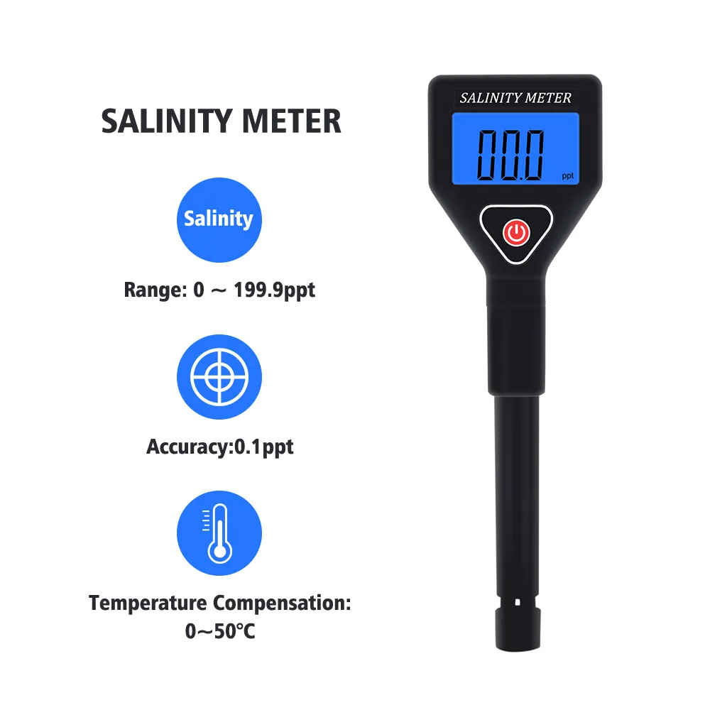 Medidor Salinidad Calidad Agua Monitor Digital Piscina 98305