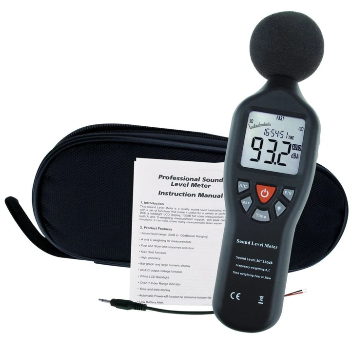 Decibelimetro Medidor Decibeles Nivel Ruido Pantalla Slm-24