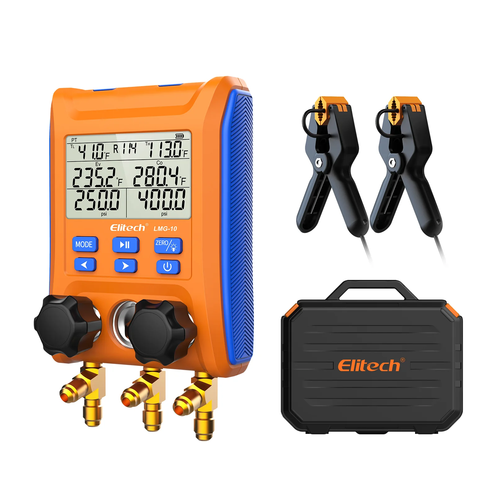 Manometro Digital Elitech LMG-10 Refrigeracion Probador Fugas Vacio