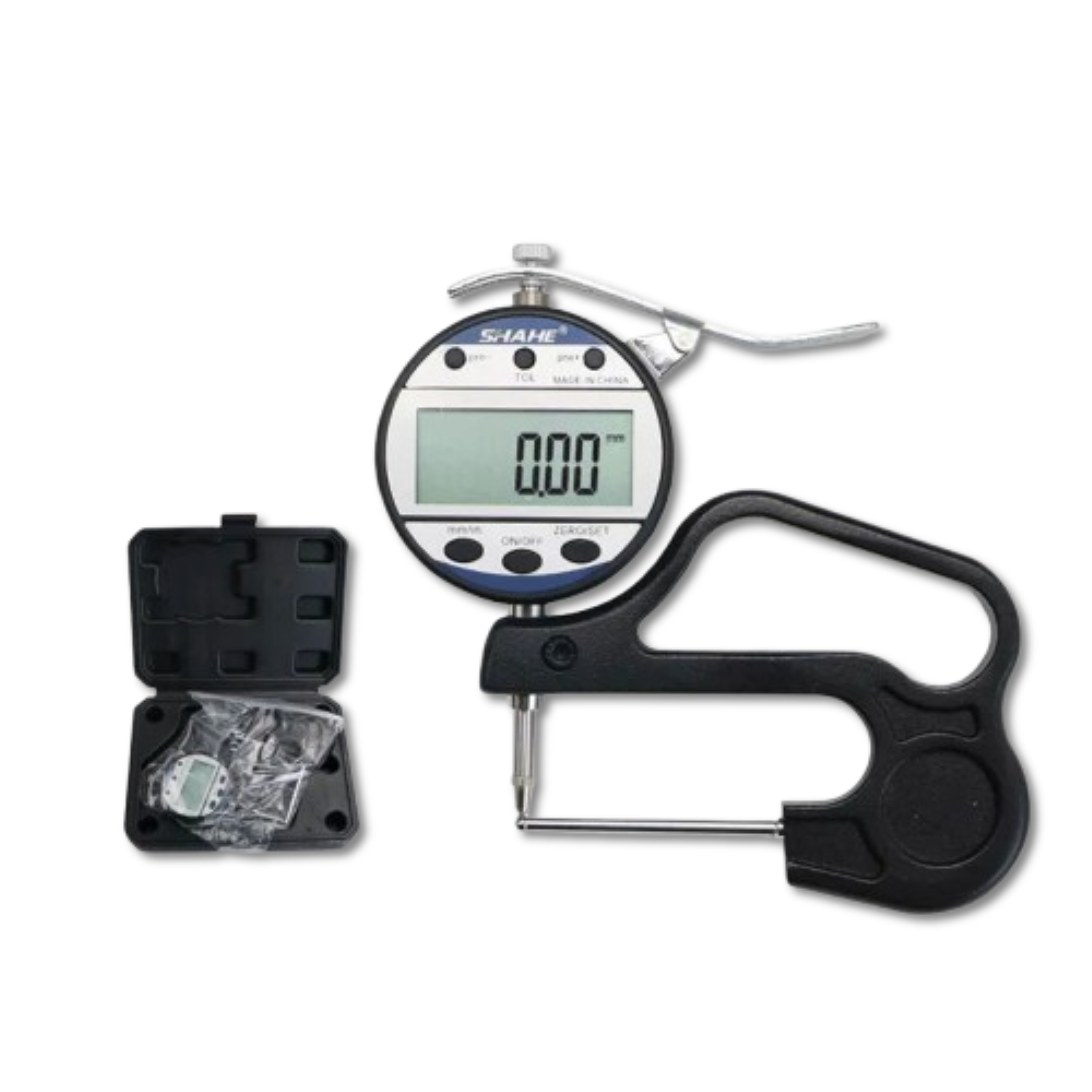 Medidor Espesor Mecanico Digital Rango 10mm Profundidad 60mm